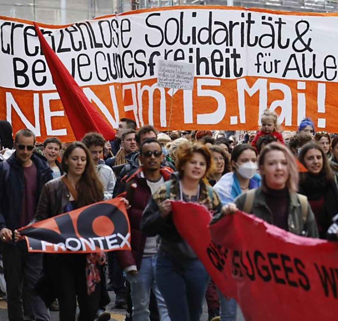 Foto von einer No Frontex - Demonstration